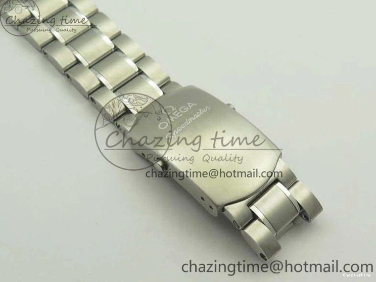 0317 TechFriendly SpeedMaster MoonWatch SS OMF 1:1 Best Edition Black Red Dial On SS Bracelet A9300 V 8092